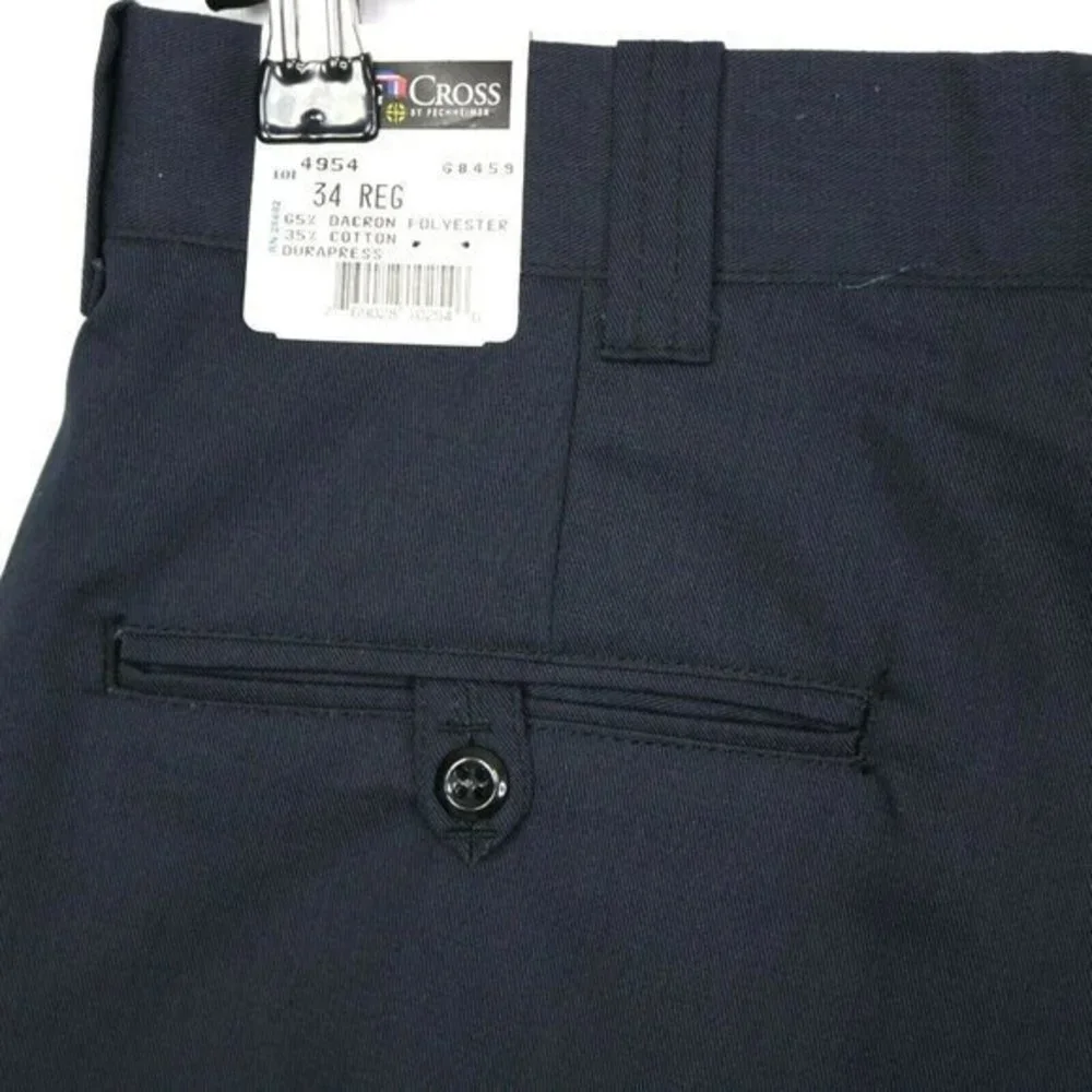 Flying Cross Fechheimer Mens Uniform Work‎ Pants Blue Unhemmed 34